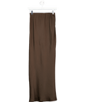 Misspap Brown Satin Maxi Skirt UK 8 - Reliked