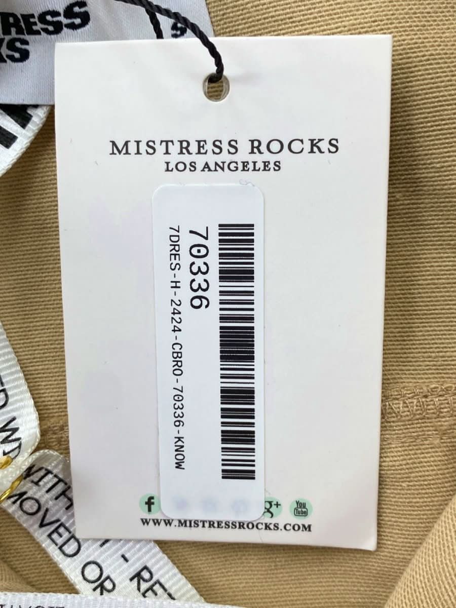 Mistress Rocks Beige Give a Cinch Dress UK S - Reliked