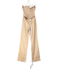 Mistress Rocks Beige Mousse Strapless Jumpsuit UK S - Reliked