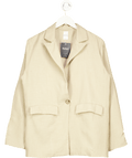 Mistress Rocks Beige Stone Boxy Oversized Blazer UK S - Reliked