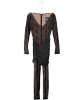 Mistress Rocks Black Lace Jumpsuit UK 8 - Reliked