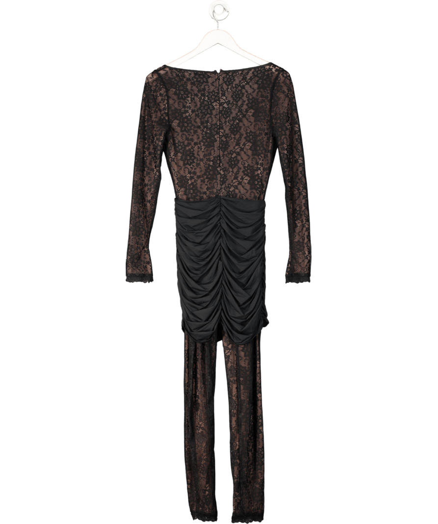 Mistress Rocks Black Lace Jumpsuit UK 8 - Reliked