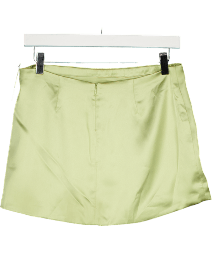 Mistress Rocks Green Pear Satin Mini Skirt UK S - Reliked