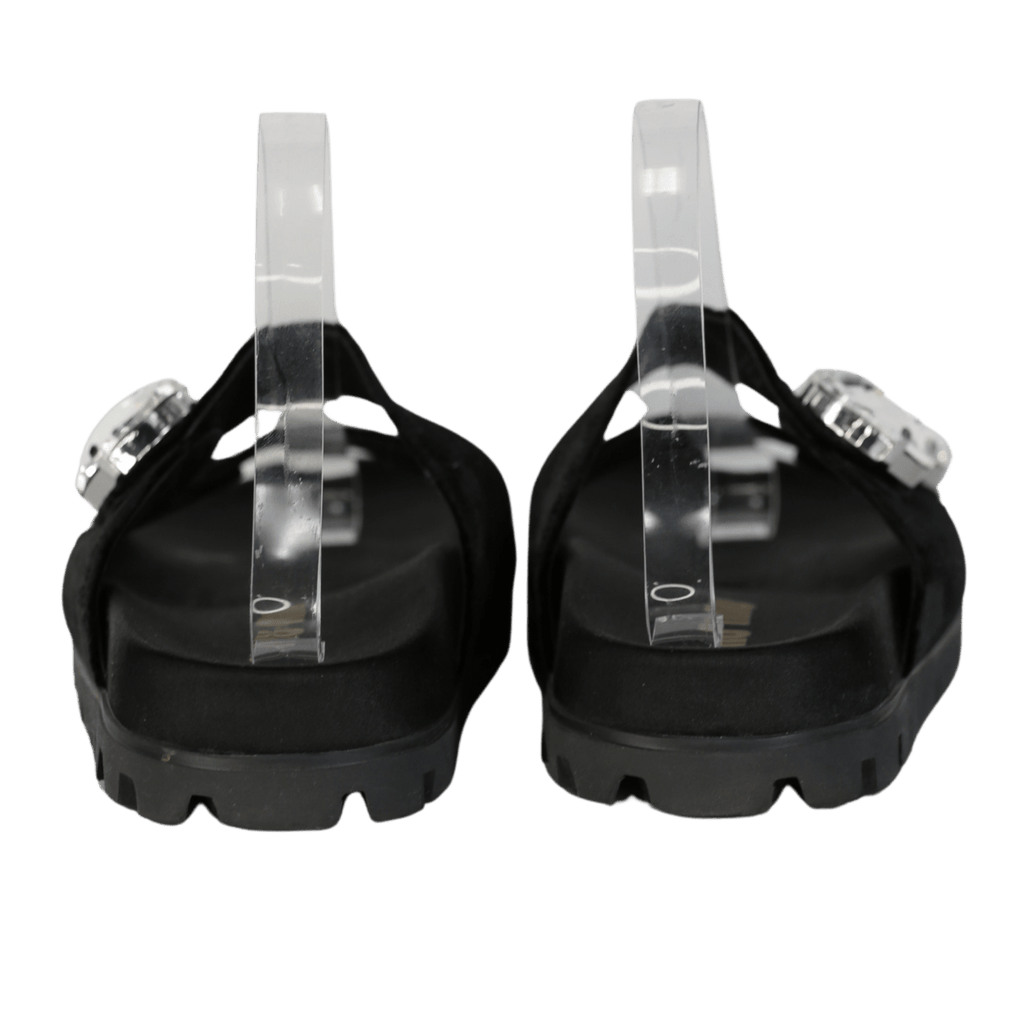 Miu Miu Black Embellished Velvet Sandals UK 5 EU 38 👠 - Reliked