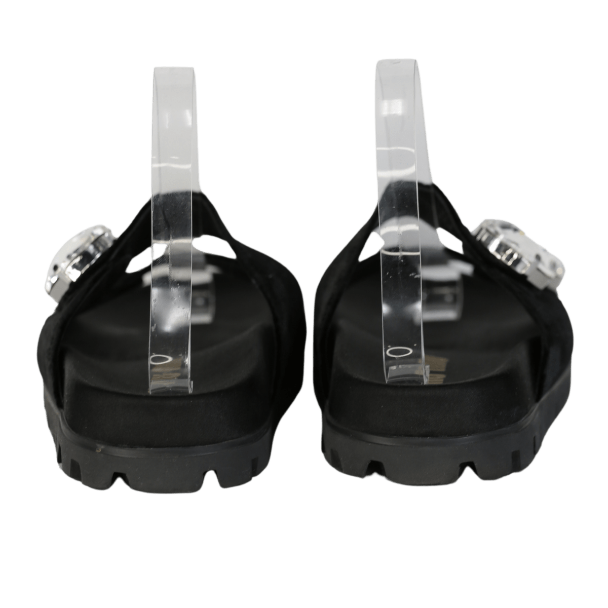 Miu Miu Black Embellished Velvet Sandals UK 5 EU 38 👠 - Reliked