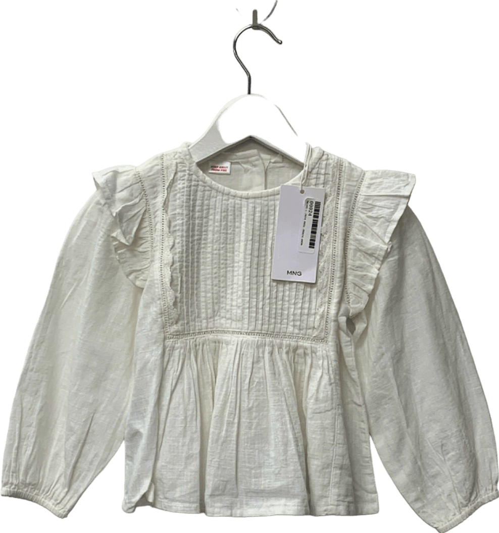 MNG (Mango) White Baby Girl BlouseI Top 3 - 4yrs - Reliked
