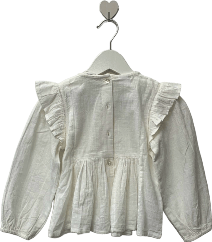 MNG (Mango) White Baby Girl BlouseI Top 3 - 4yrs - Reliked
