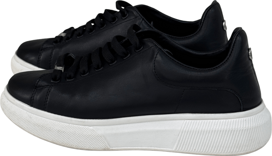 Moda In Pelle Bridgette Black Leather Trainers UK 6 EU 39 👠 - Reliked