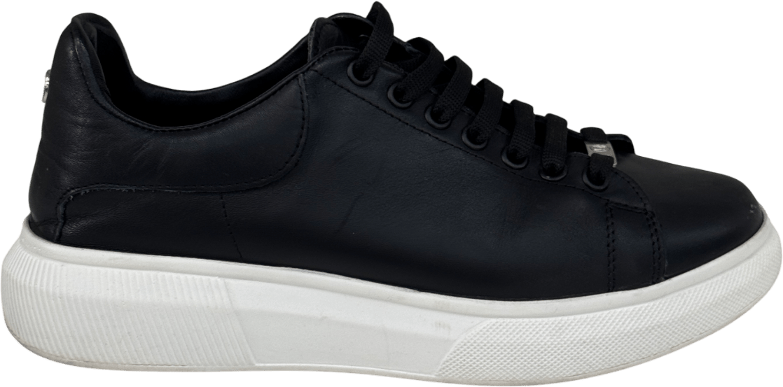 Moda In Pelle Bridgette Black Leather Trainers UK 6 EU 39 👠 - Reliked