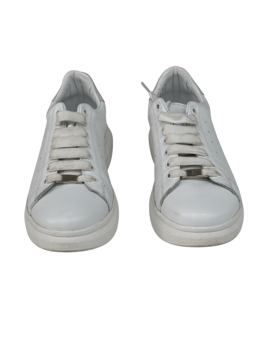 Moda In Pelle Bridgette White Leather Trainers UK 5 EU 38 👠 - Reliked