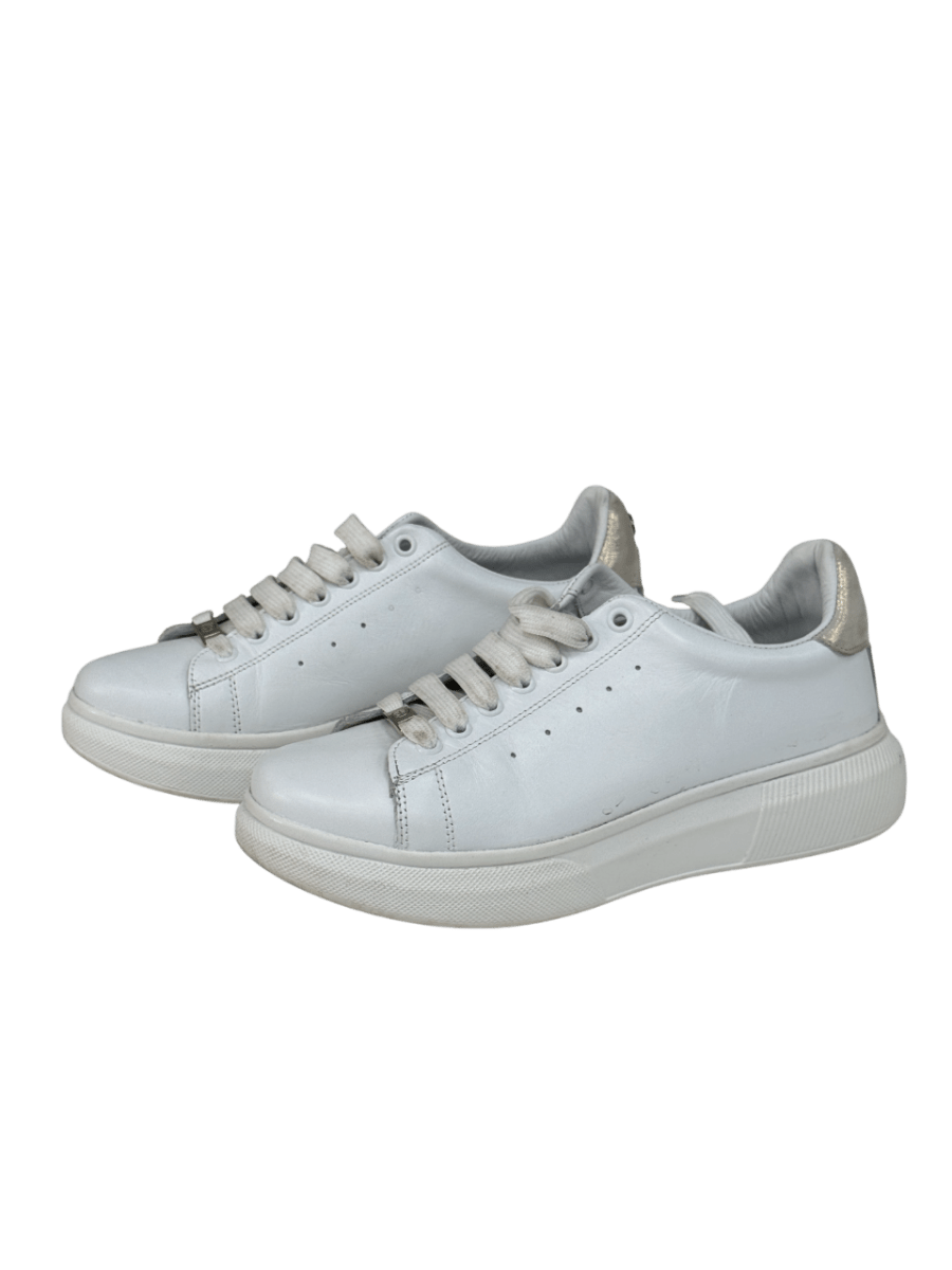 Moda In Pelle Bridgette White Leather Trainers UK 5 EU 38 👠 - Reliked