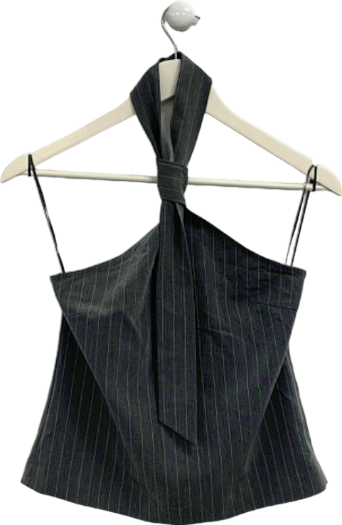 Modstrom Grey Pinstripe EmiliaMD Tie Top XS - Reliked