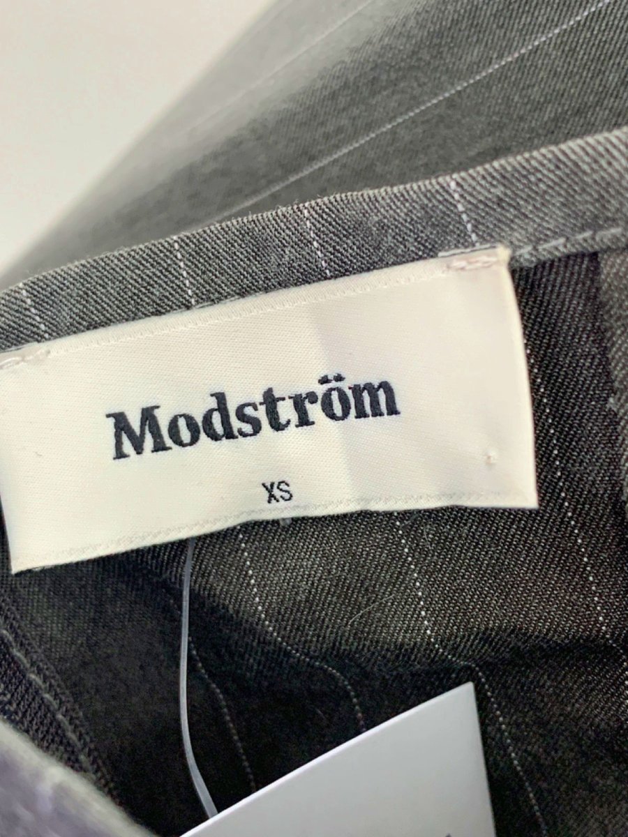 Modström Grey Pinstriped Halter Dress XS - Reliked