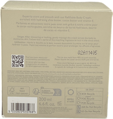 Molton Brown Orange & Bergamot Body Cream 200ml - Reliked