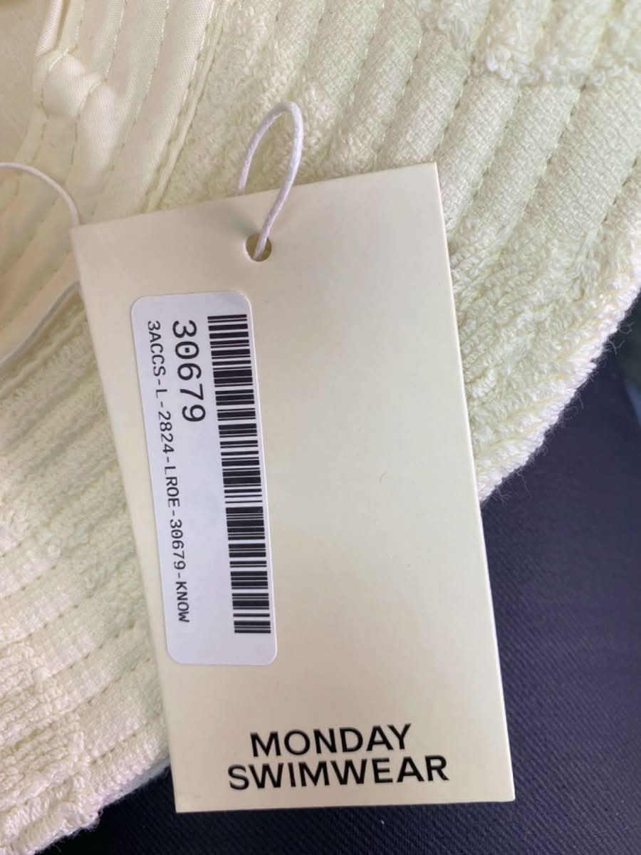 Monday Swimwear Ivory Marina Bucket Hat One Size - Reliked