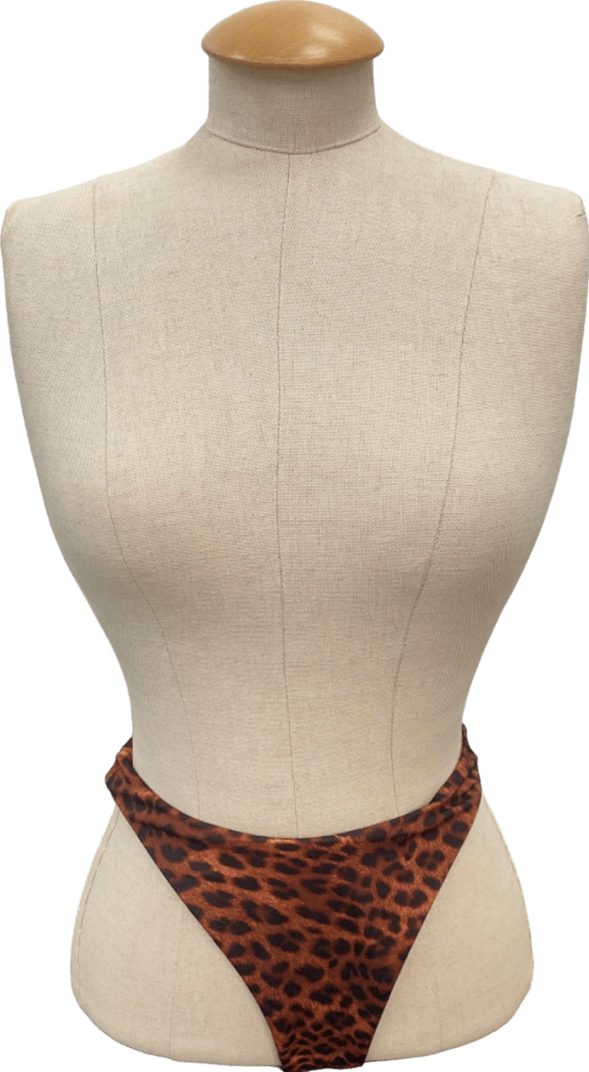 Monday Swimwear Leopard Bikini Bottoms UK S - Reliked