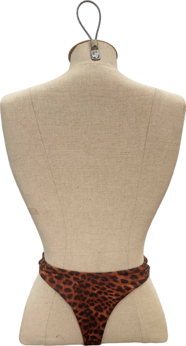 Monday Swimwear Leopard Bikini Bottoms UK S - Reliked