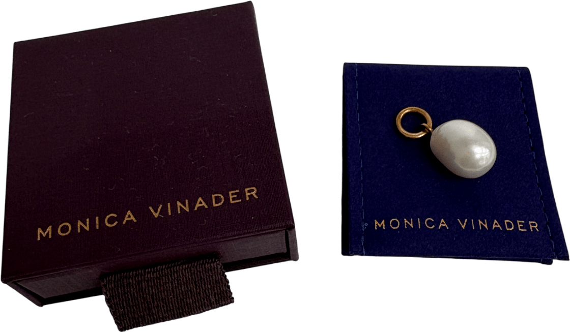 Monica Vinader Baroque Pearl Pendant 18k Gold Vermeil & Pearl - Reliked