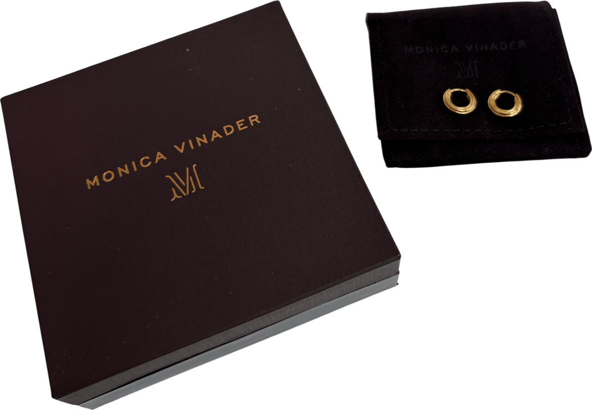 Monica Vinader Mini Huggie Gold Earrings - Reliked