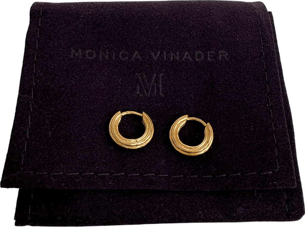 Monica Vinader Mini Huggie Gold Earrings - Reliked