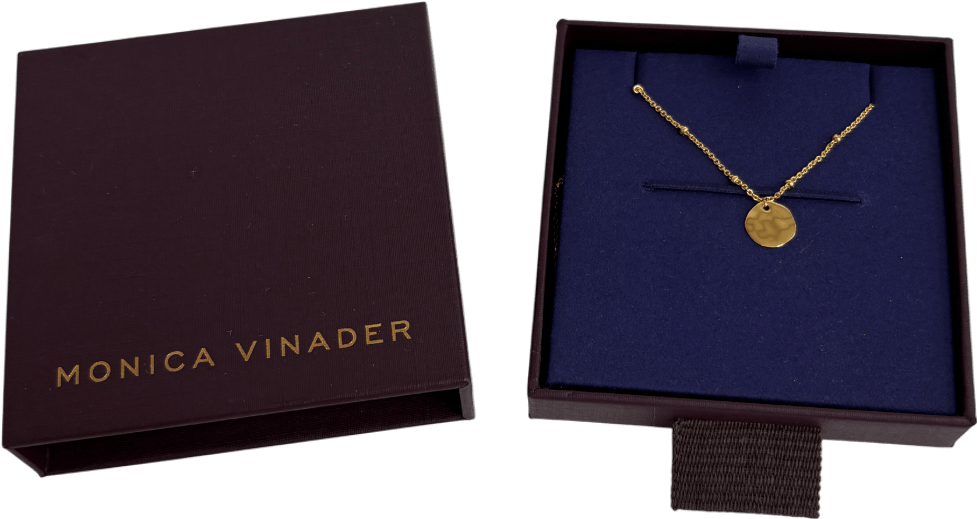 Monica Vinader Siren Muse 18k Gold Vermeil Disc Chain Necklace - Reliked