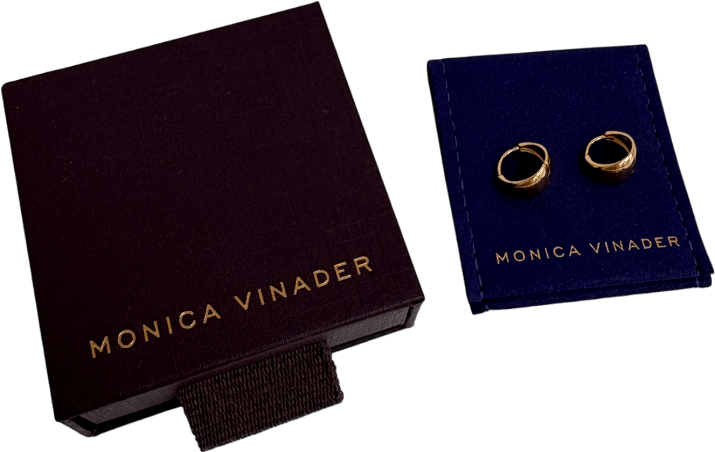 Monica Vinader Tapered Huggie Earrings 18k Gold Vermeil - Reliked