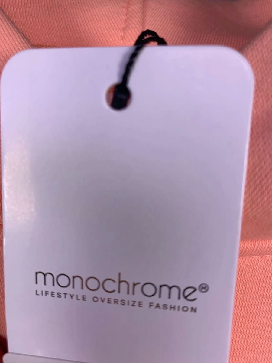 Monochrome Peach Basic Oversize Hoodie One Size - Reliked