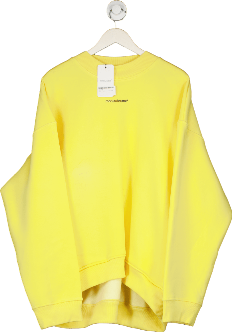 Monochrome Yellow Oversize Sweatshirt UK Onesize - Reliked