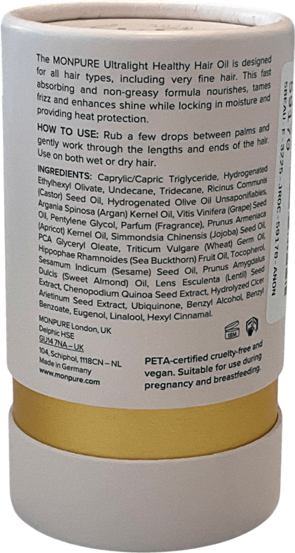 monpure Ultralight Healthy Hair Oil 30ml - Reliked