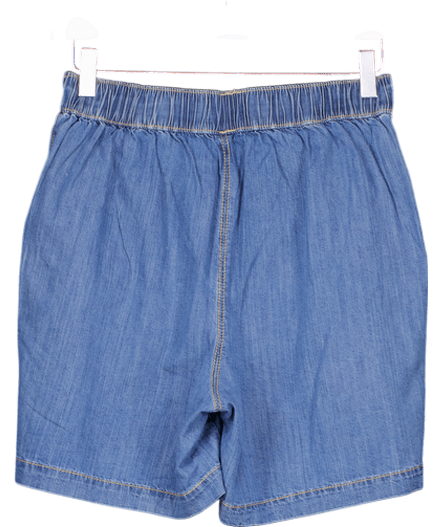 Monsoon Button Detali Denim Shorts Blue UK S - Reliked