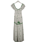 Monsoon Isabelle Embroidered Square Neck Midi Dress White UK S - Reliked