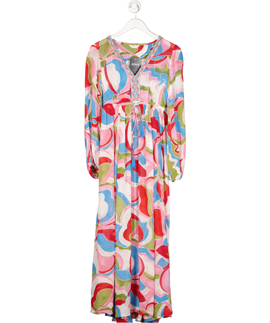 Monsoon Multicoloured Mathilde Kaftan Maxi Dress UK S - Reliked
