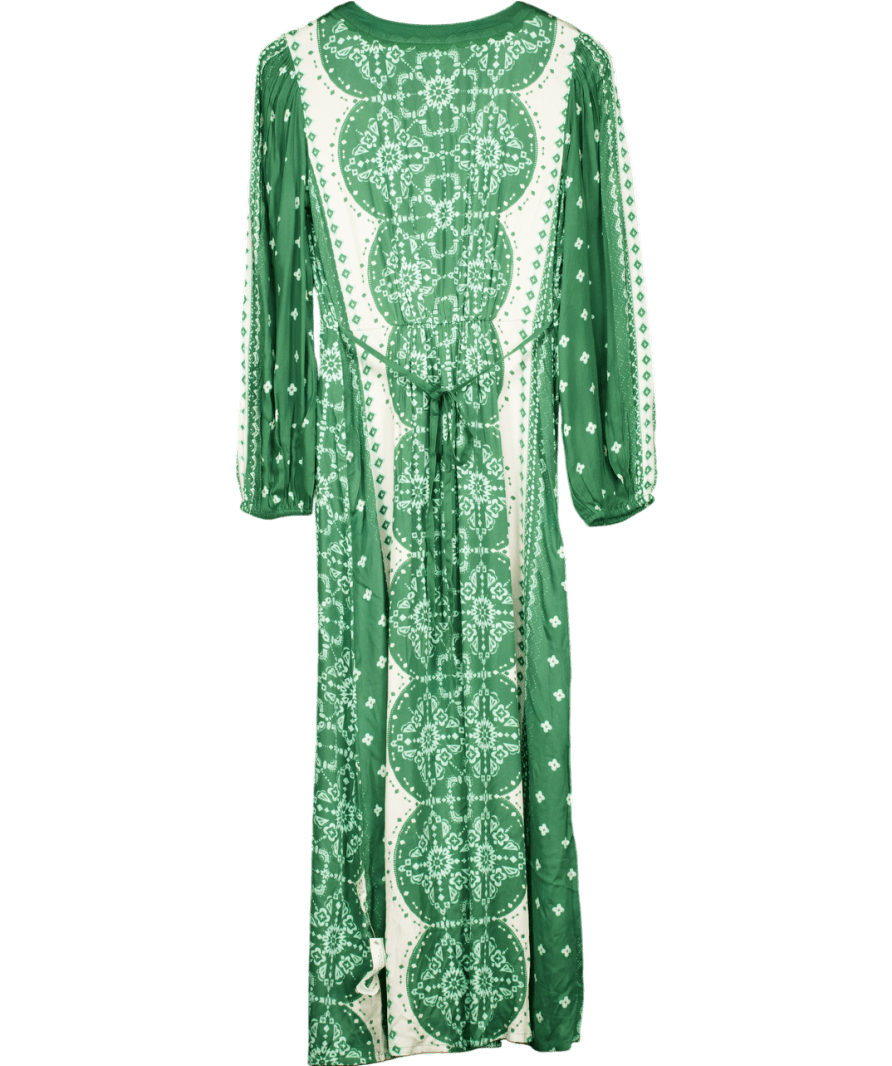 Monsoon Tamsyn Print Tea Dress Green UK 10 - Reliked