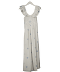 Monsoon White Daisy Frill Embroidered Midi Dress UK S - Reliked