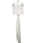 Monsoon White The India Edit Colette Ruched Bandeau Top & Scarf Ivory UK 8 - Reliked