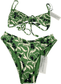 Montce Swim Green Veronica Floral Hayden Bikini Set UK S - Reliked