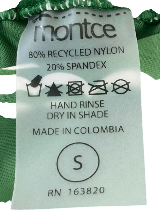 Montce Swim Green Veronica Floral Hayden Bikini Set UK S - Reliked