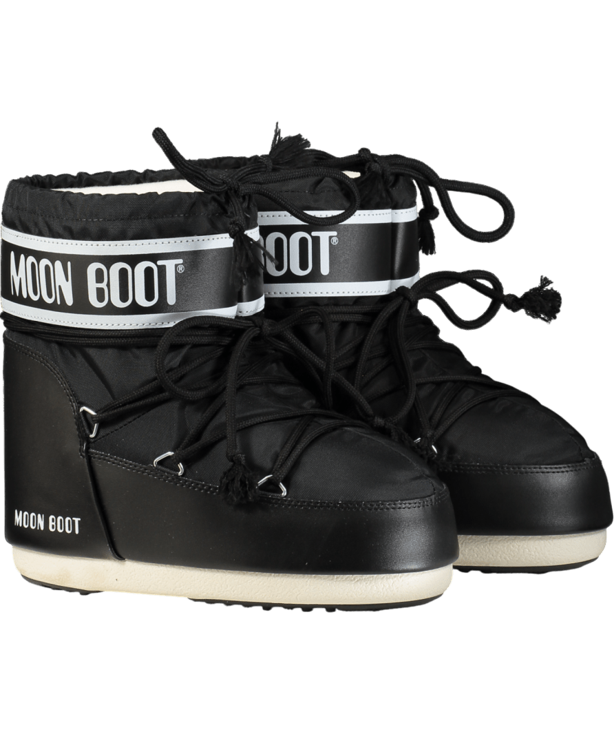 Moon Boot Black Icon Nylon Low Boots UK 3 - 5 EU 36 - 38 👠 - Reliked