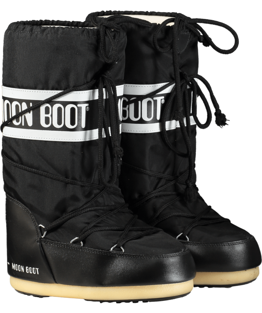 Moon Boot Black Nylon Icon Boots Uk 3 - 5 Eu 36 - 38 👠 - Reliked