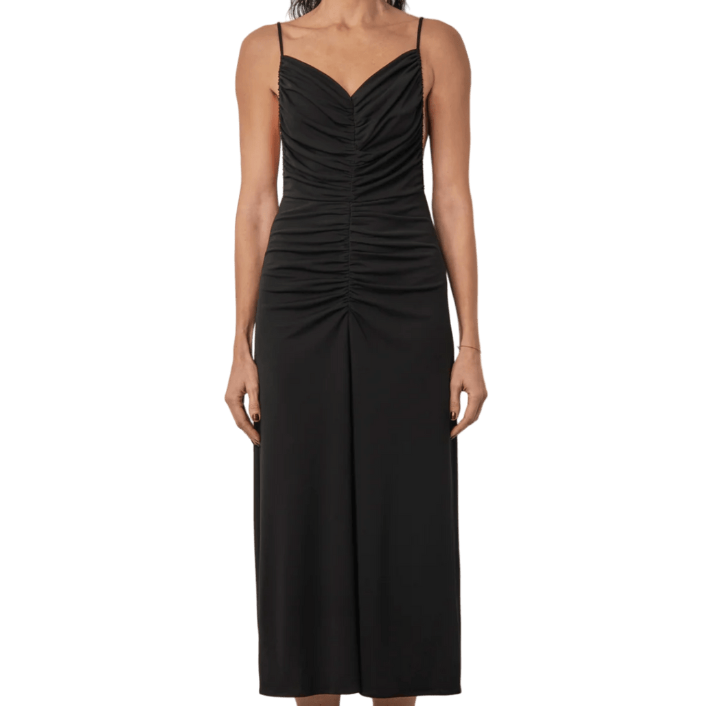 Moré Noir Black Georgia Resort Dress UK S - Reliked