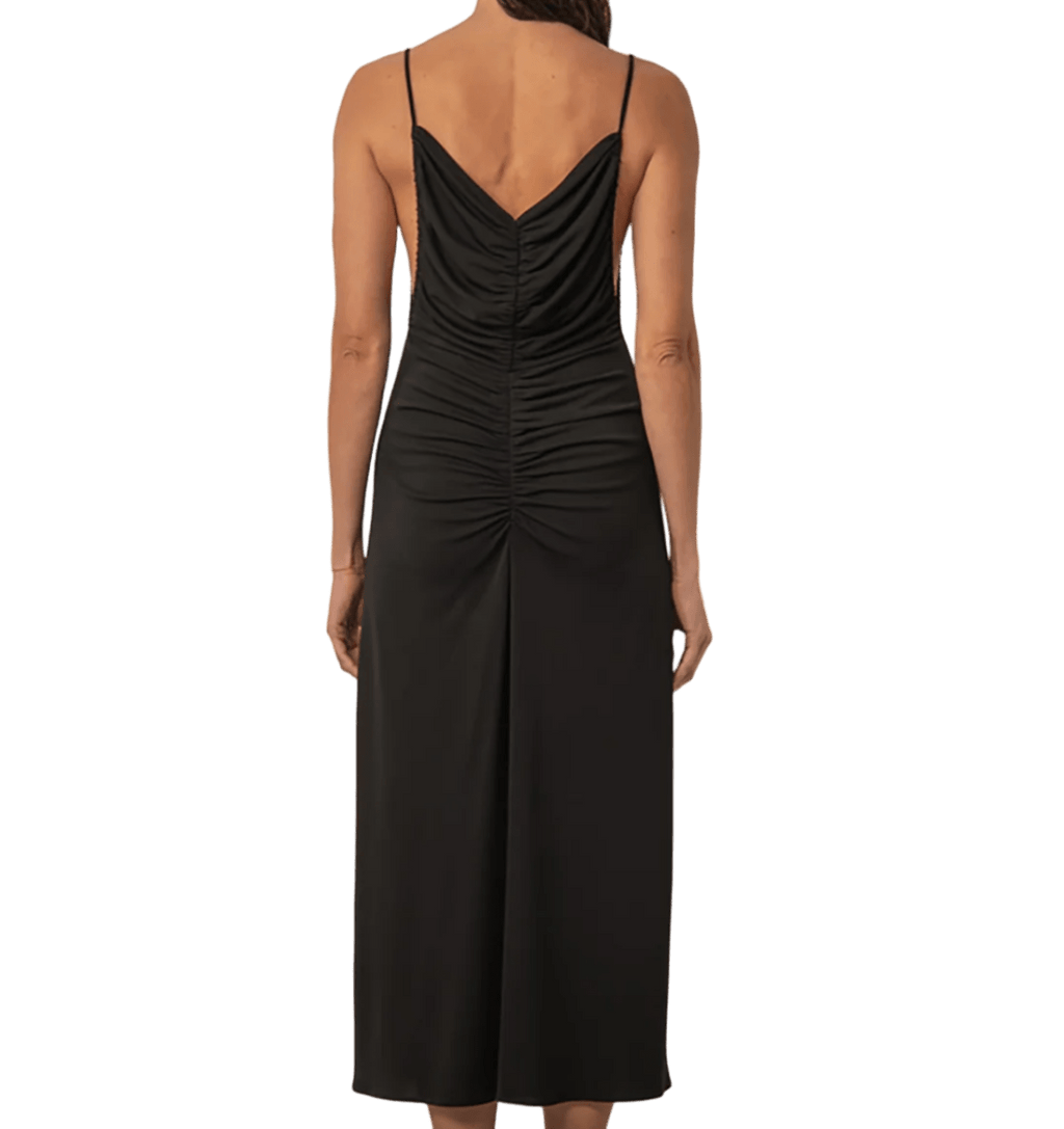 Moré Noir Black Georgia Resort Dress UK S - Reliked