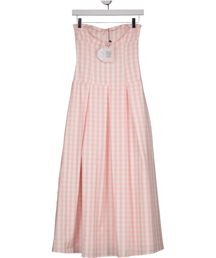 MORE TO COME Pink Adley Strapless Maxi Dress UK XXS - Reliked