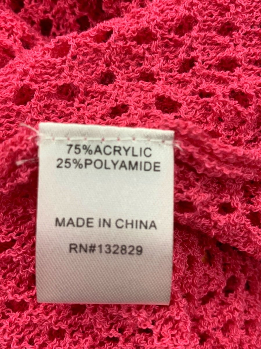 More To Come Pink Crocheted Floral Dress UK XS - Reliked