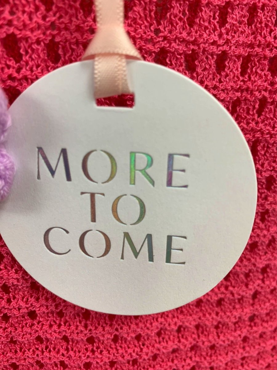 More To Come Pink Crocheted Floral Dress UK XS - Reliked