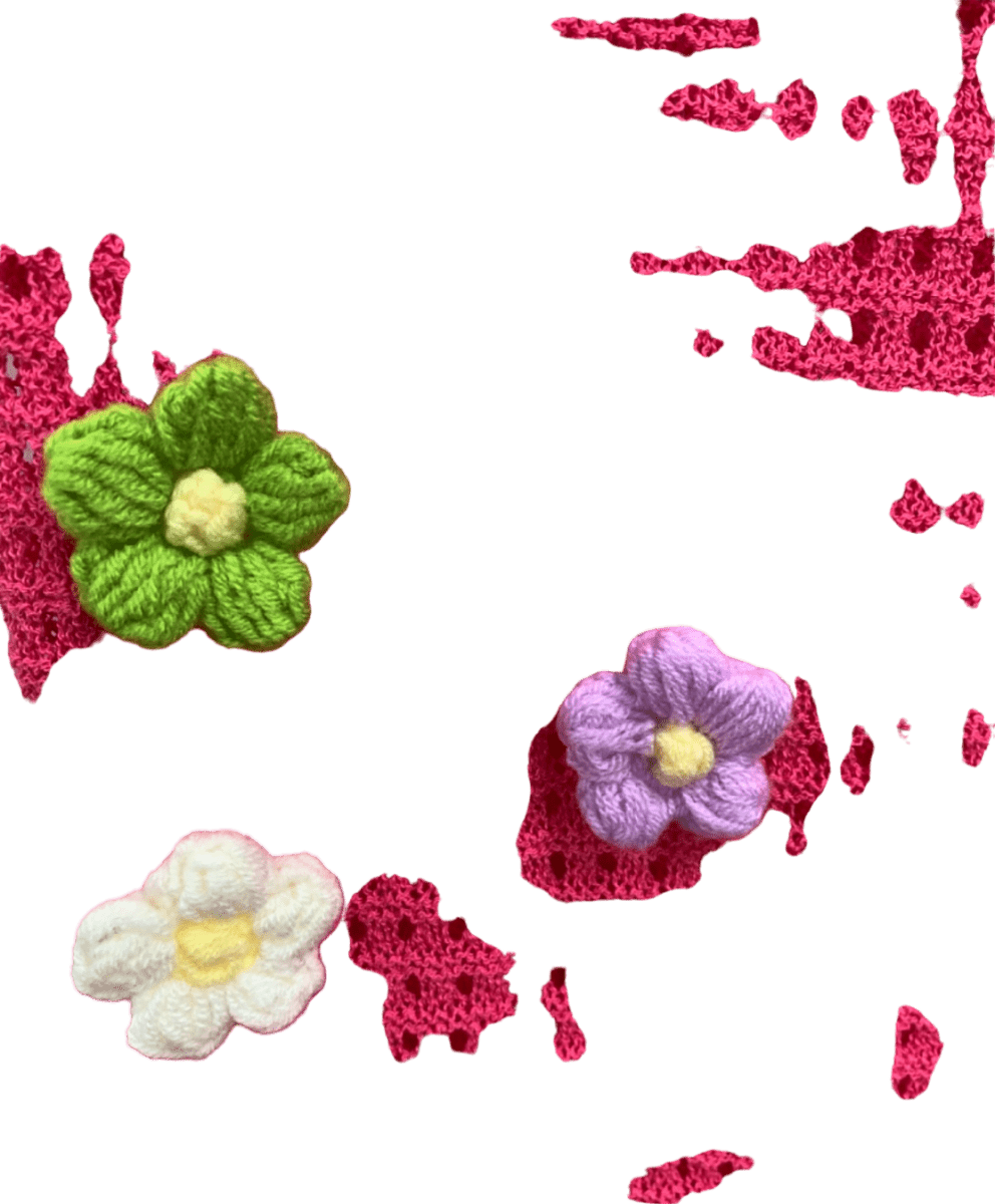 More To Come Pink Crocheted Floral Dress UK XS - Reliked