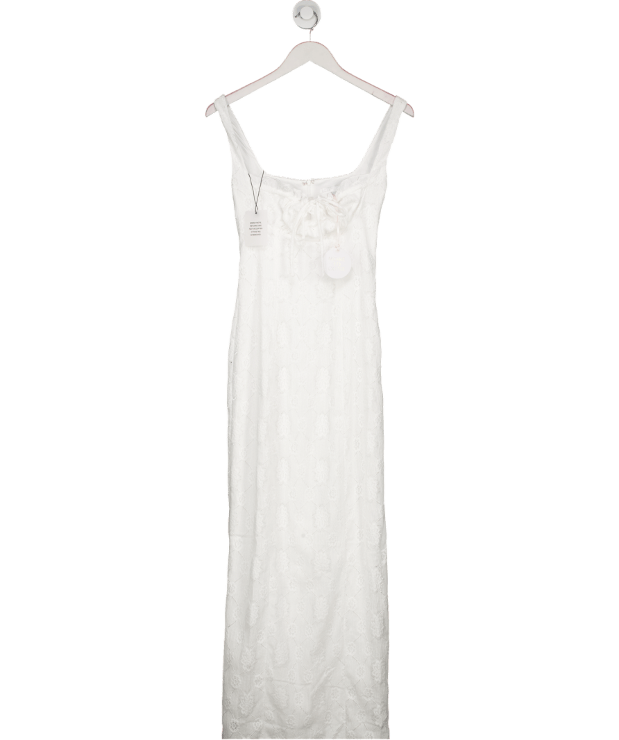 MORE TO COME White Lainey Maxi Dress UK XS - Reliked