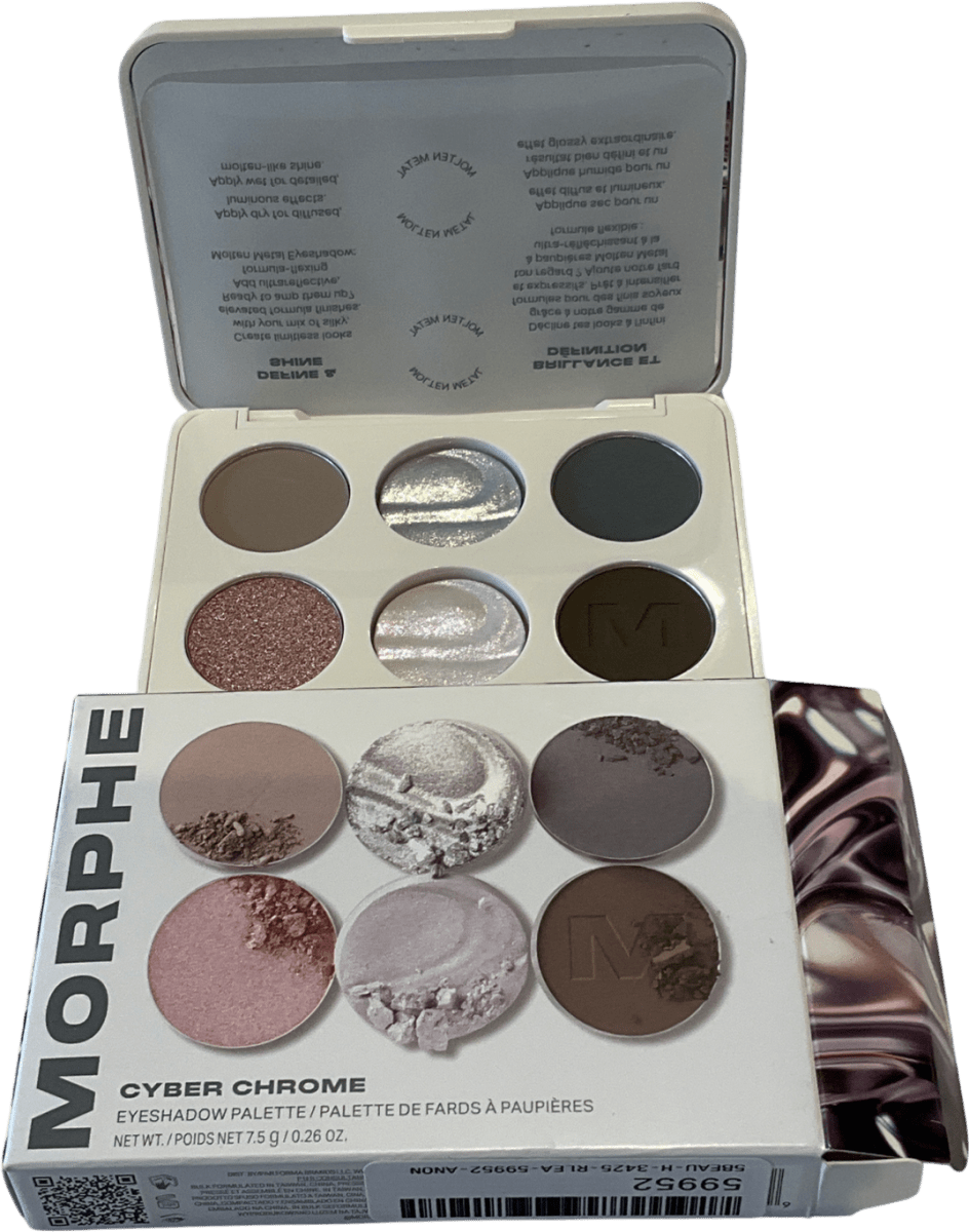Morphe Chromaplus 6 - pan Eyeshadow Palette Cyber Chrome 7.5g - Reliked