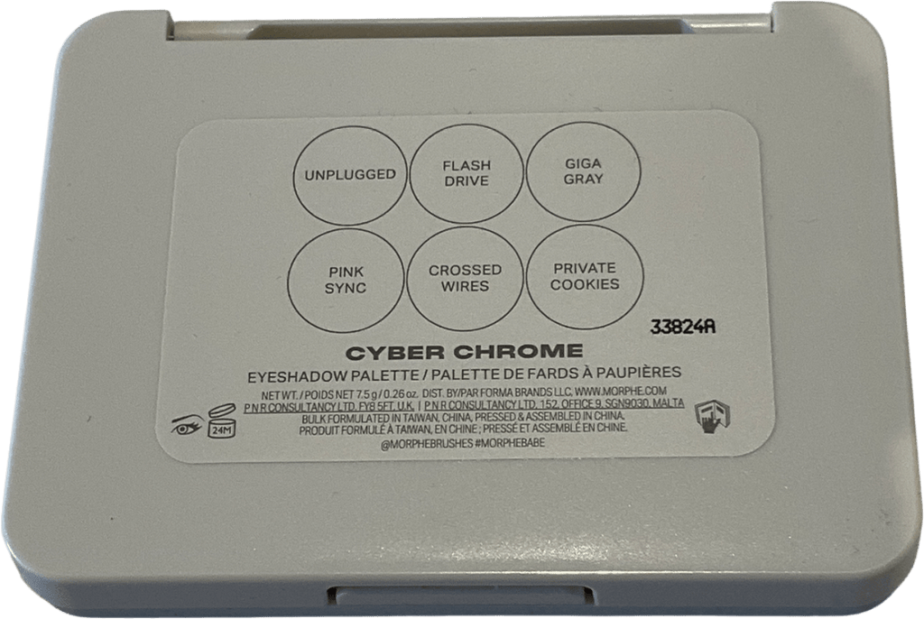 Morphe Chromaplus 6 - pan Eyeshadow Palette Cyber Chrome 7.5g - Reliked