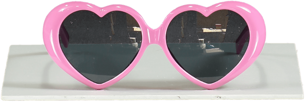 Moschino Pink Heart Shaped logo Arm Sunglasses - Reliked