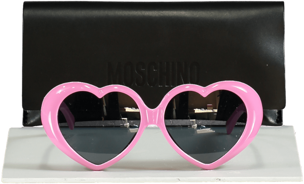 Moschino Pink Heart Shaped logo Arm Sunglasses - Reliked